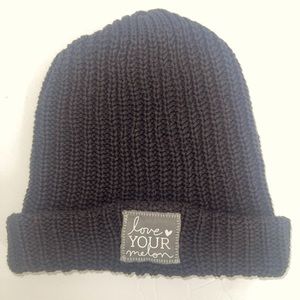 Love‎ Your Melon Black Adult Knit Beanie